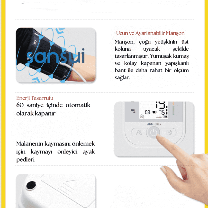 Geniş Manşonlu Tansiyon Cihazı - 3
